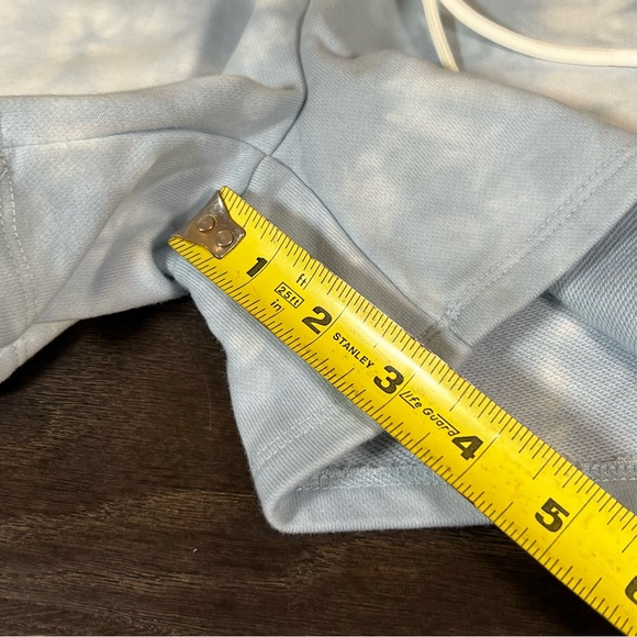 Good American Tie Dye Sweatshort Cloud Tie Dye002 Size 0 XS NWT - Picture 10 of 14